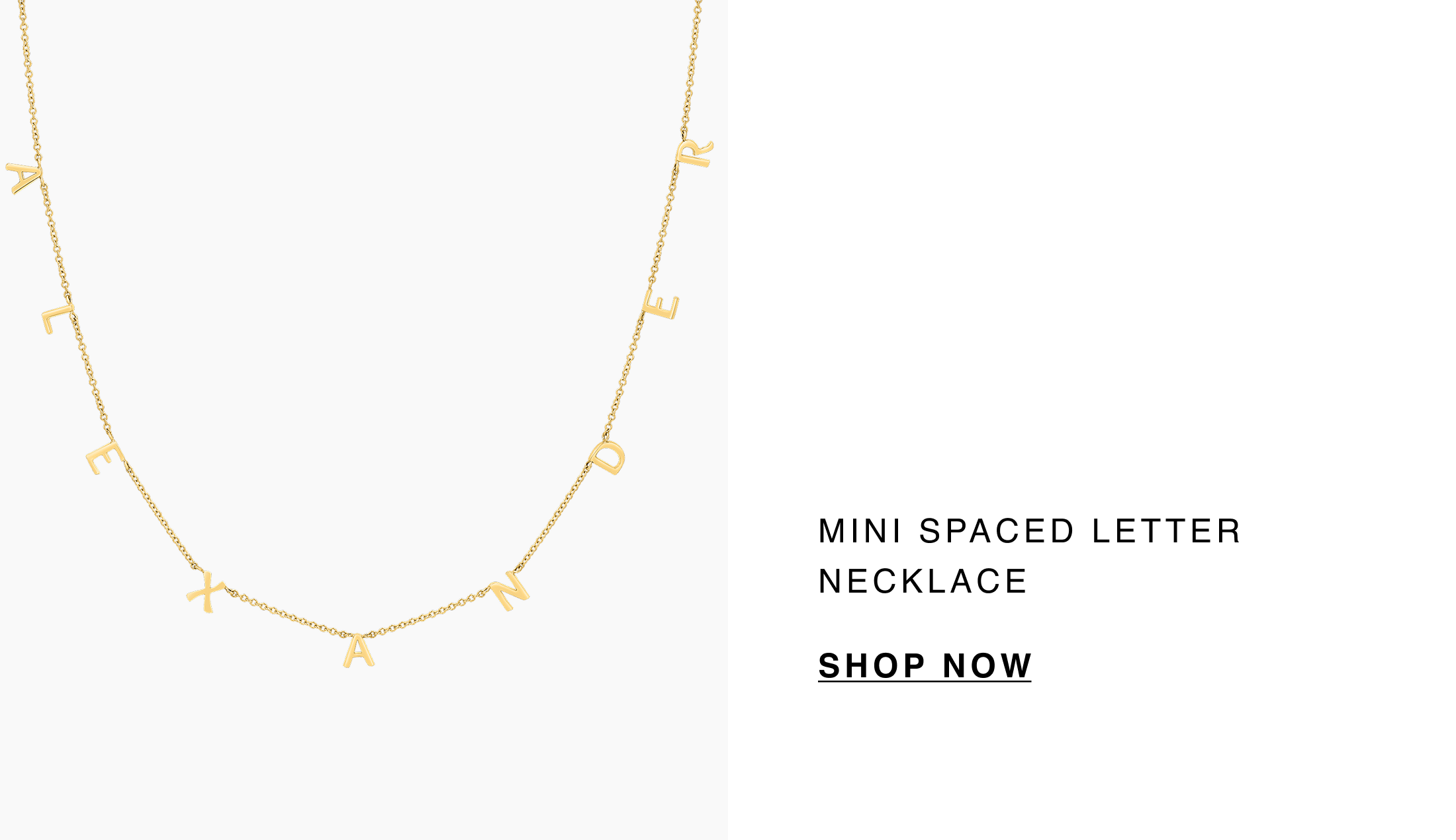 Mini Spaced Letter Necklace
