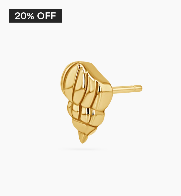 Soleil Tulip Seashell Stud Earrings