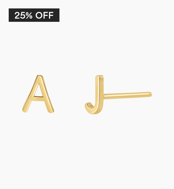 Solid Letter Studs