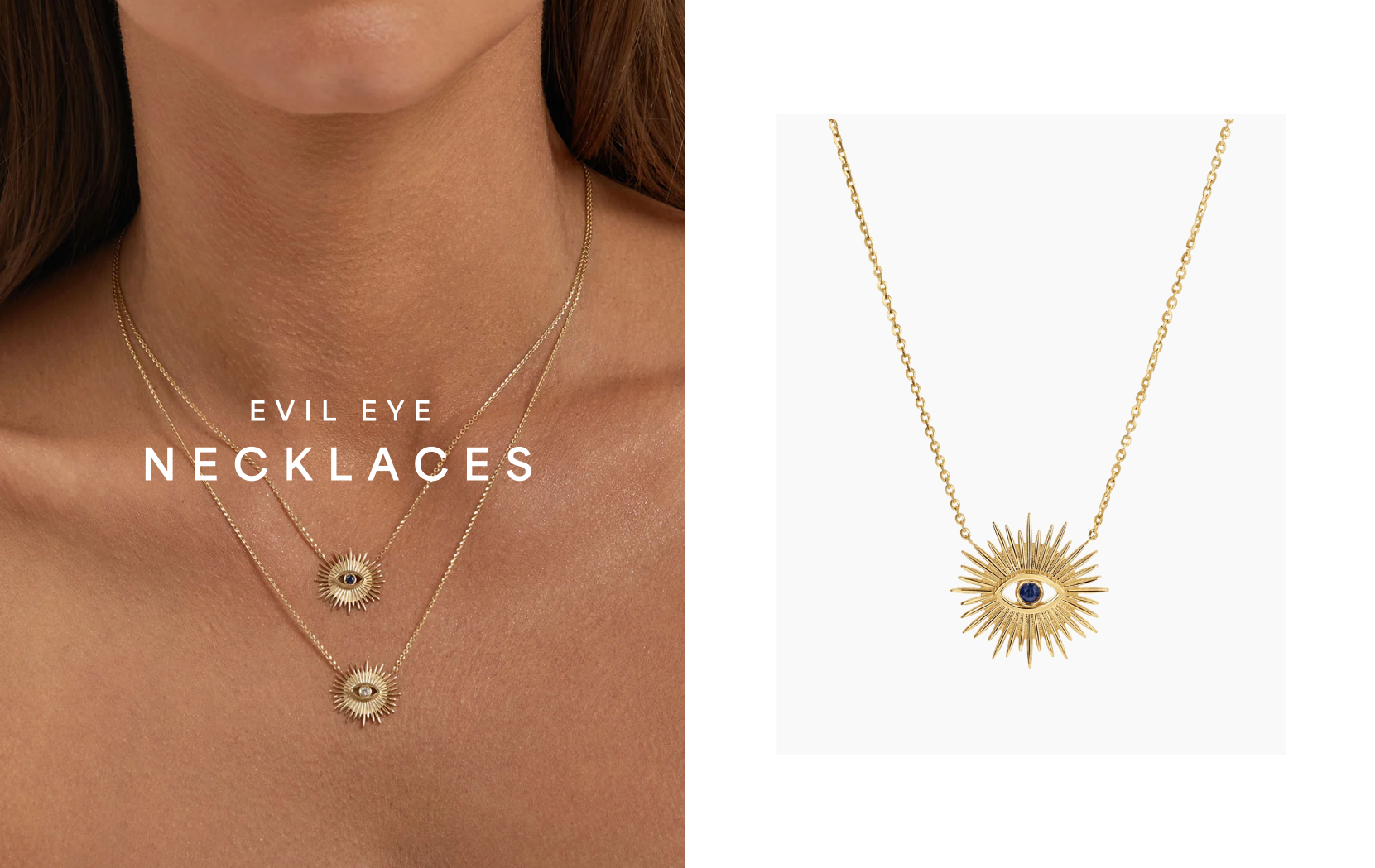 Sunburst Evil Eye Necklace