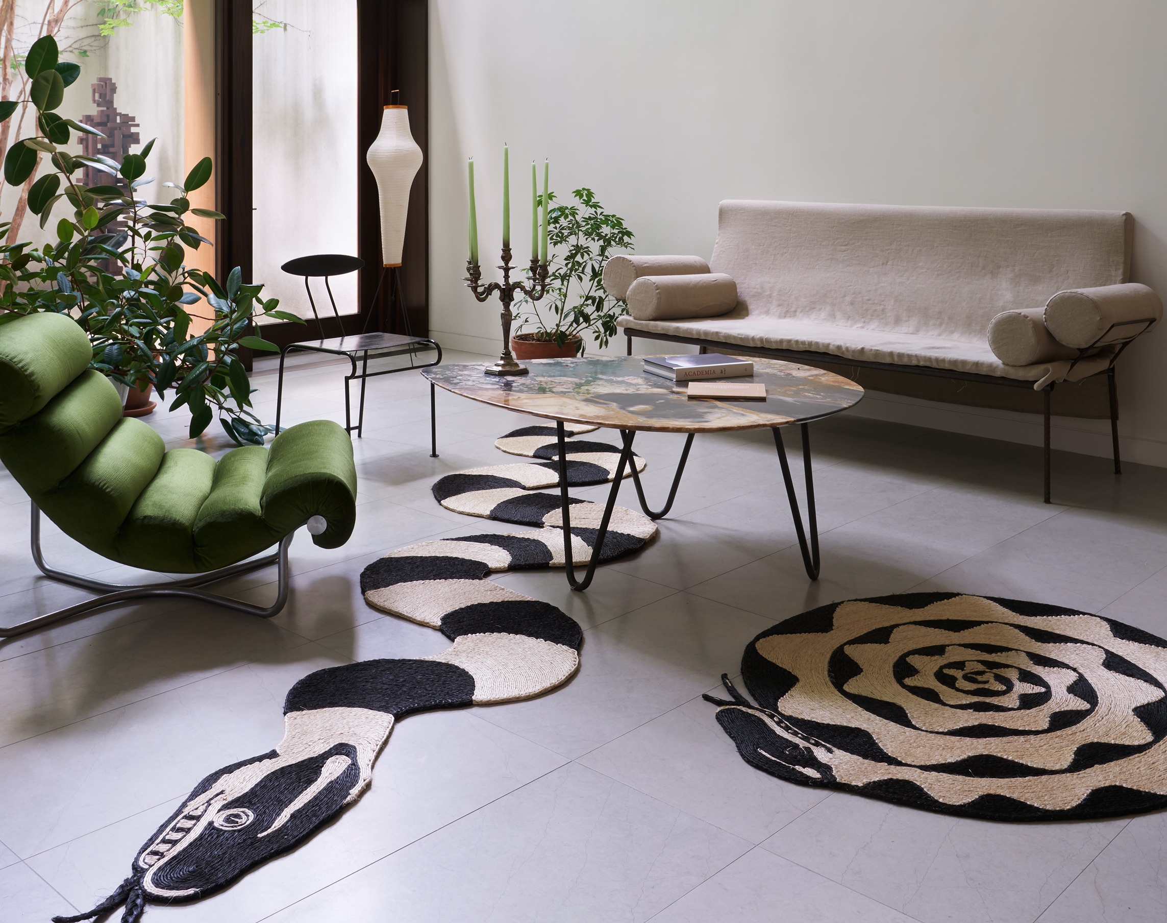 Abaca Rugs by Charlap Hyman & Herrero, shown in a living room