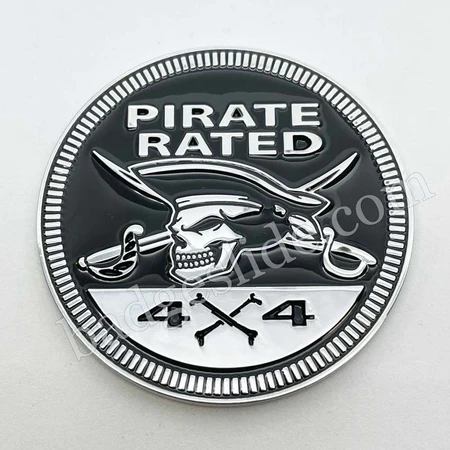 PIRATE RATED 4X4 CAR BADGE