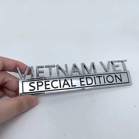 Vietnam Vet Special Edition Metal Car Badge