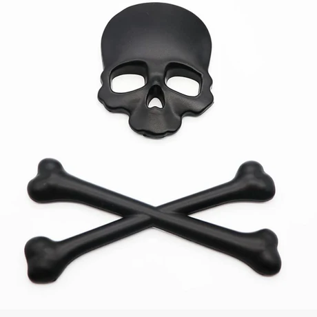 2pcs Skull Emblem Badge