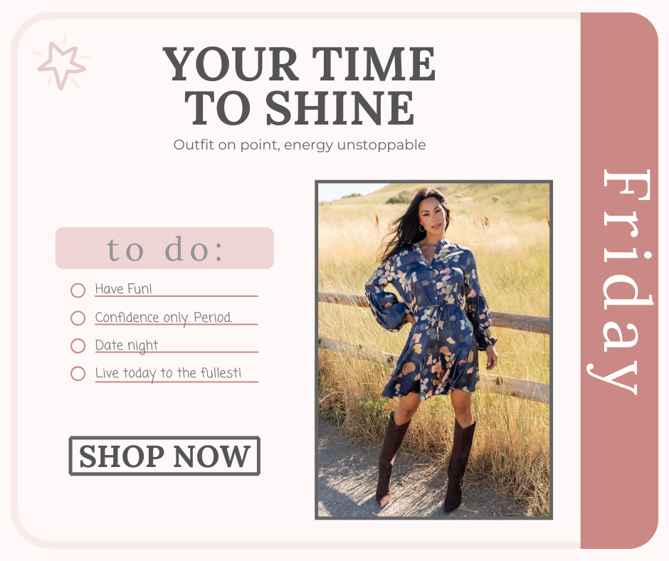 Friday- it's officially the weekend! Shine in our Venice short dress