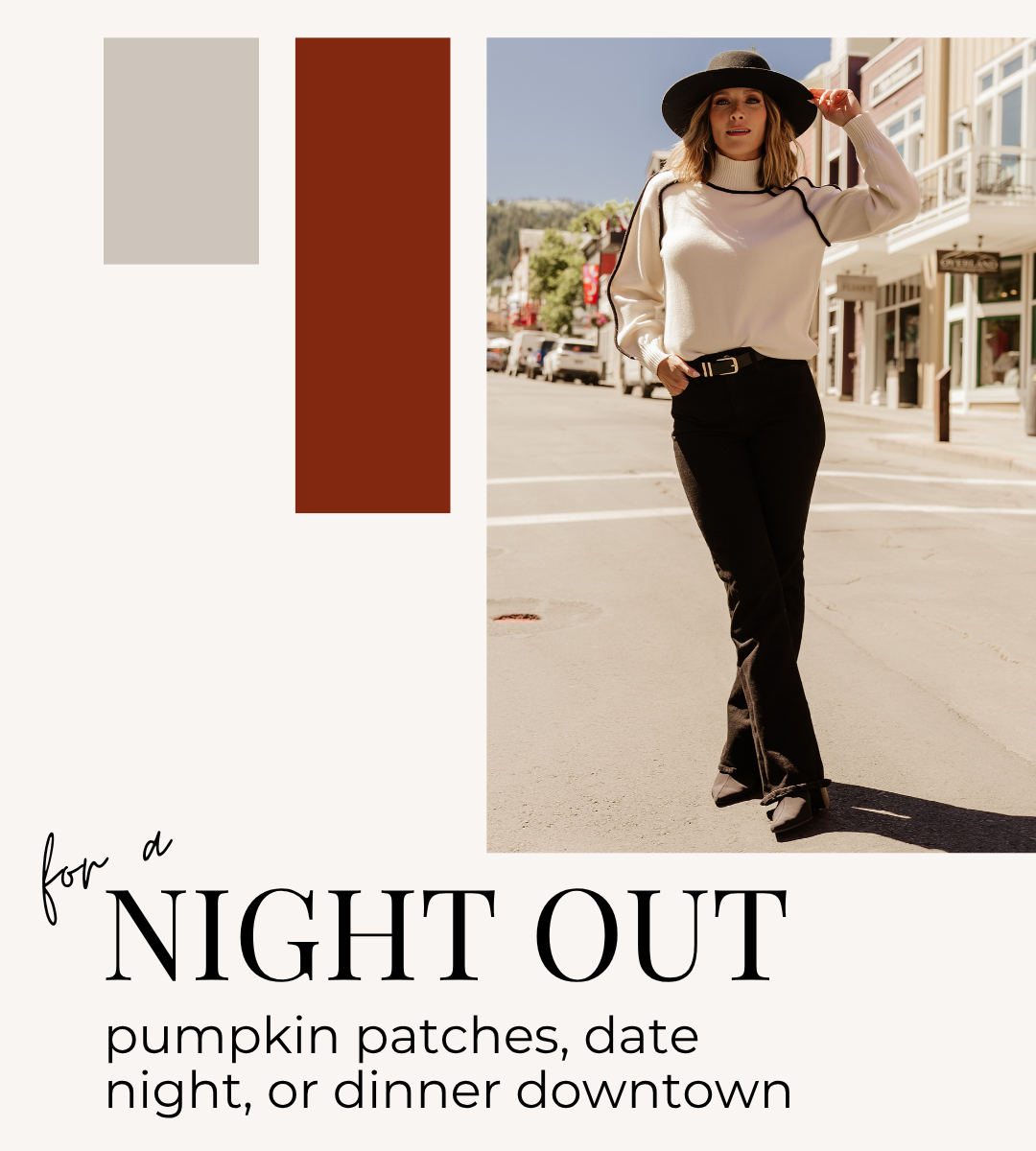 For a night out: pumpkin patches, date night, or dinner downtown