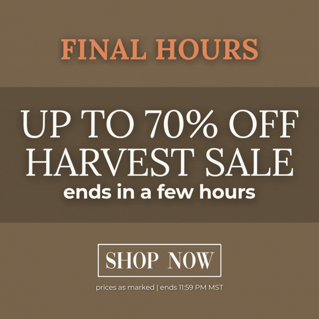 Final hours to shop our Harvest Sale! Up to 70% off styles! Prices as marked. Shop now!