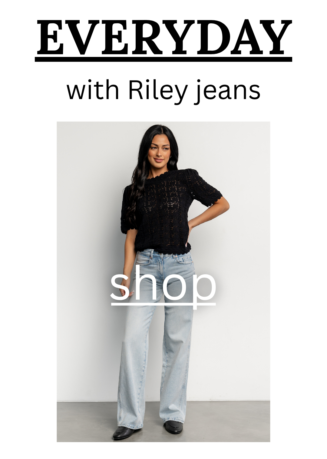 Dress the Serenity Top up or down with either the Riley jeans or the Caryn skirt