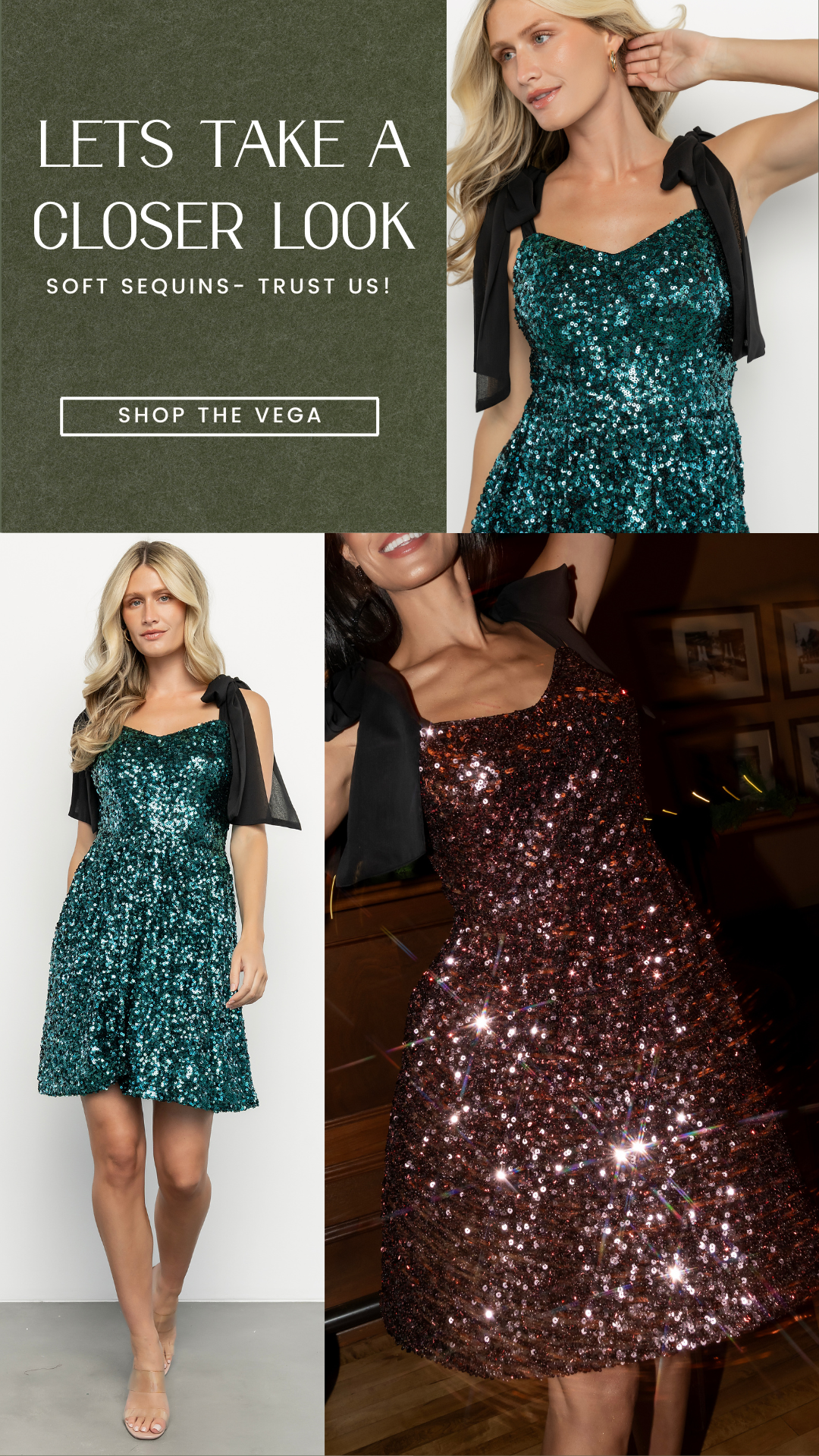 Sequin dress- Vega- available in XS-3XL