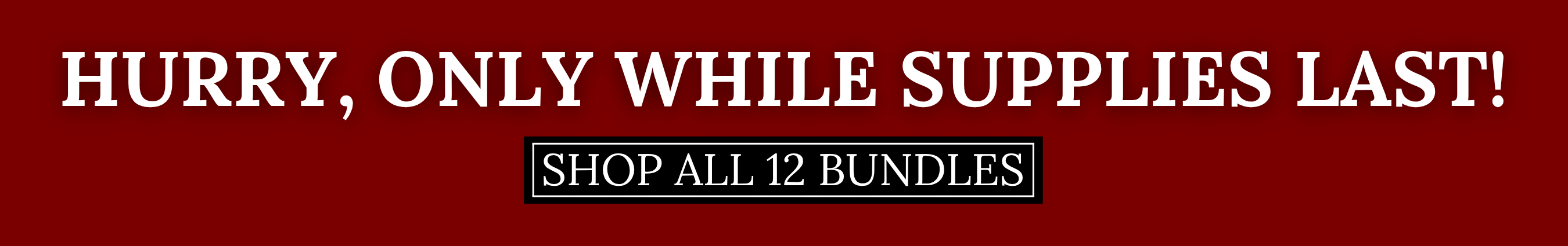 Hurry, only while supplies last! Shop now