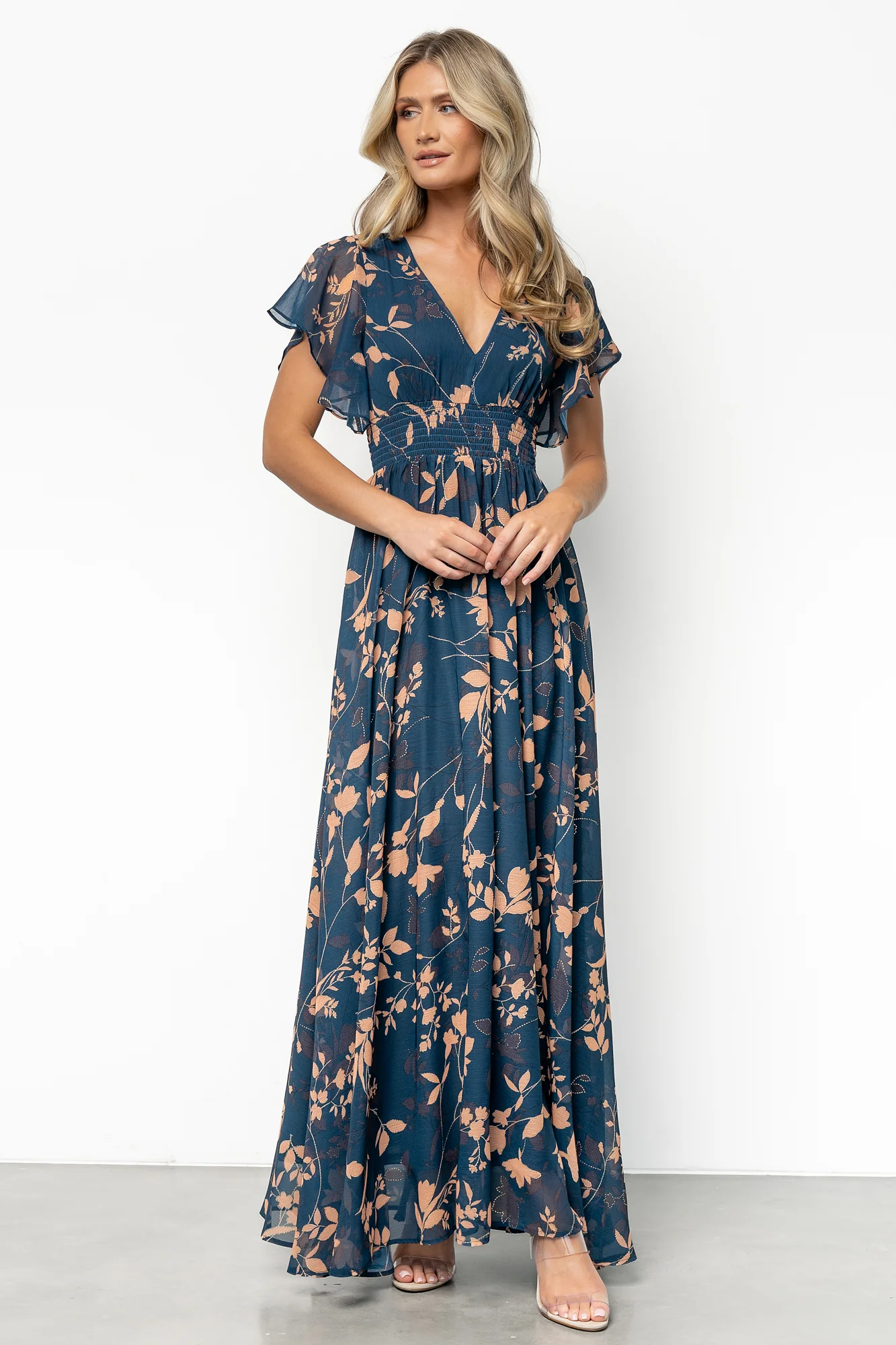 Image of Lynlee Metallic Maxi Dress | Topaz