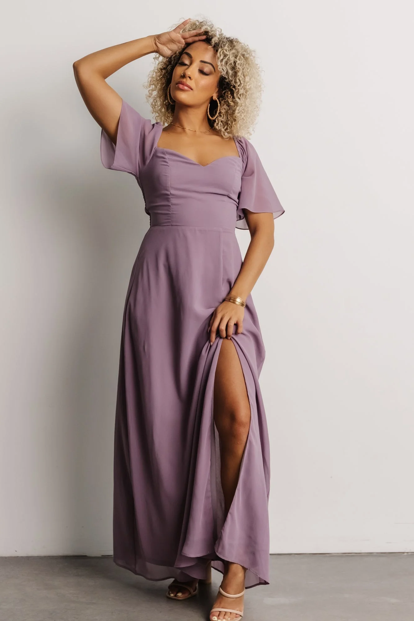 Image of Sierra Sweetheart Maxi Dress | Lilac