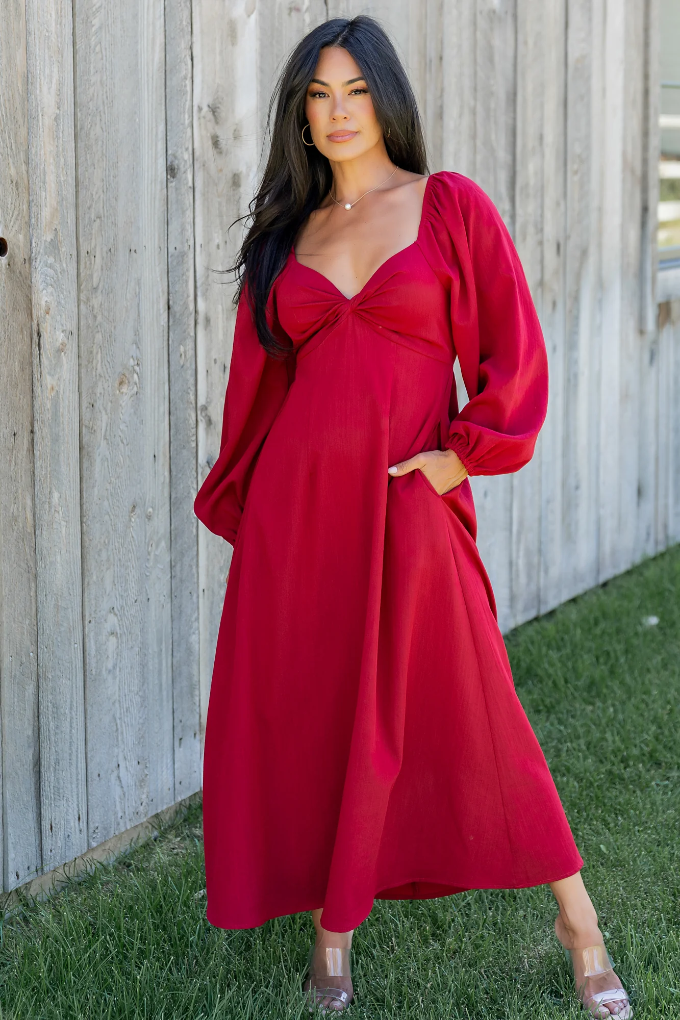 Image of Rosalie Back Tie Dress | Scarlet
