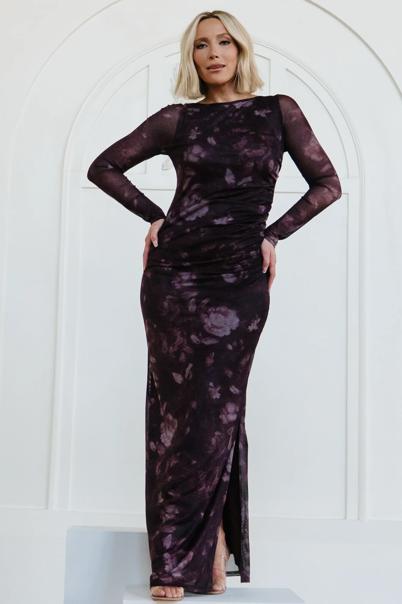 Image of Isadora Maxi Dress | Deep Plum Floral