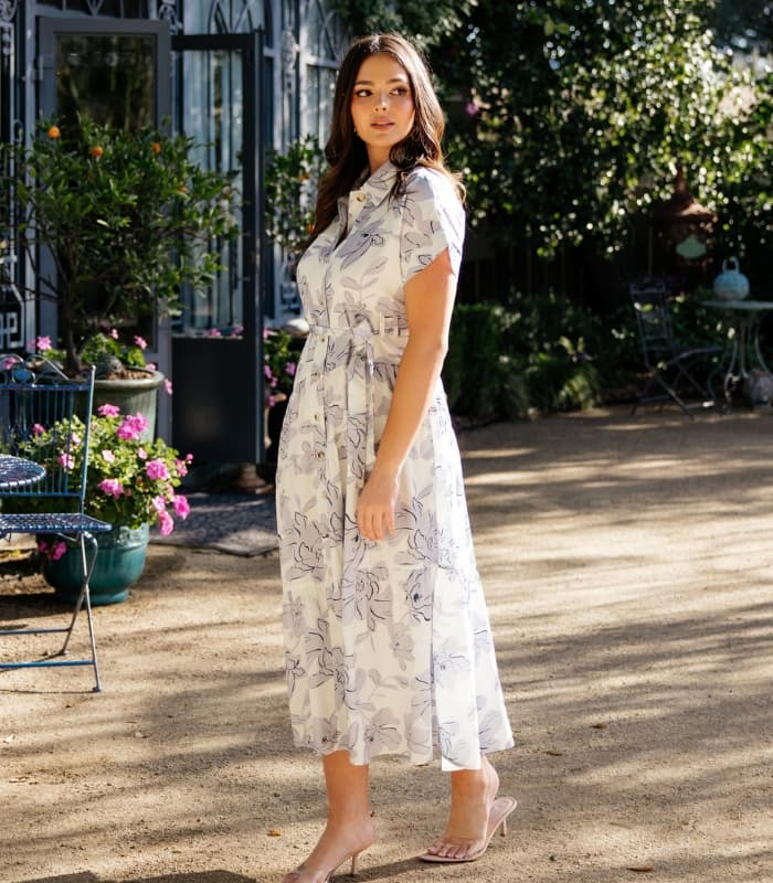 Claire Button Up Midi Dress