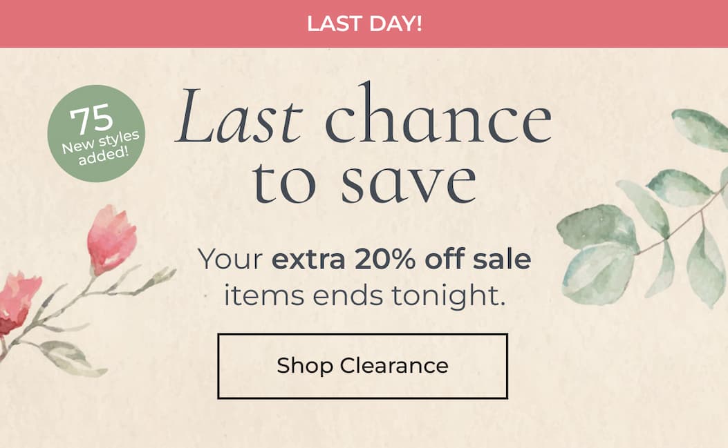 Spring Clearance Event - Extra 20% off sale