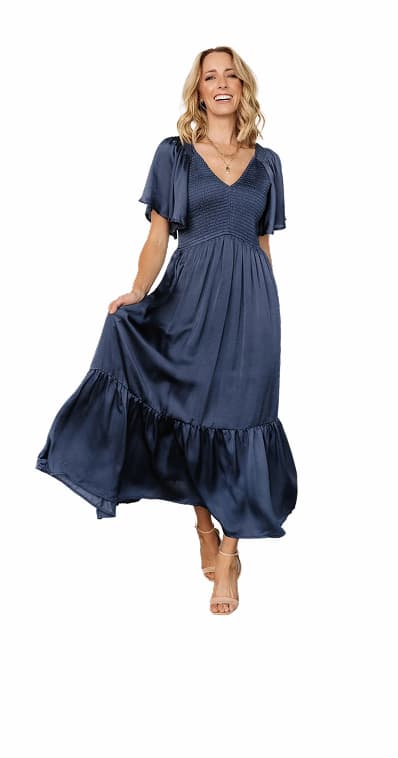 Lovell Smocked Midi Dress