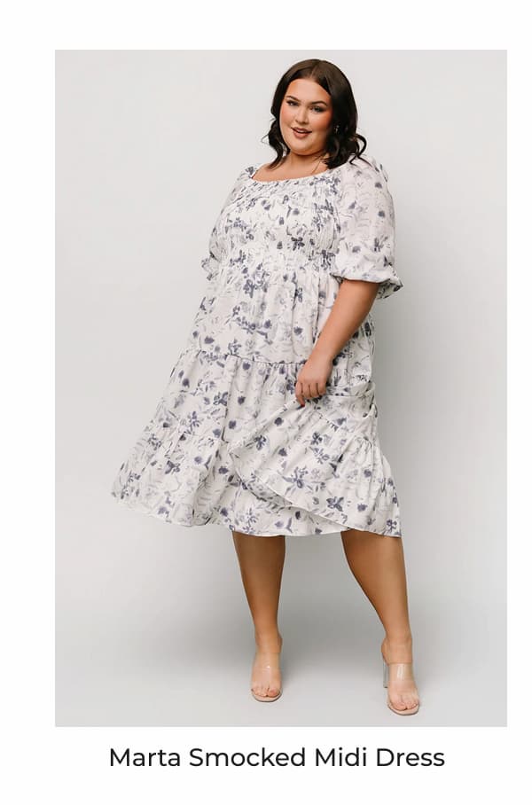 Marta Smocked Midi Dress