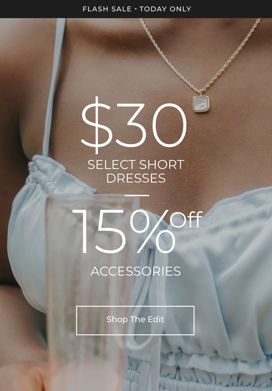 $30 select short dresses + 15% off accessories