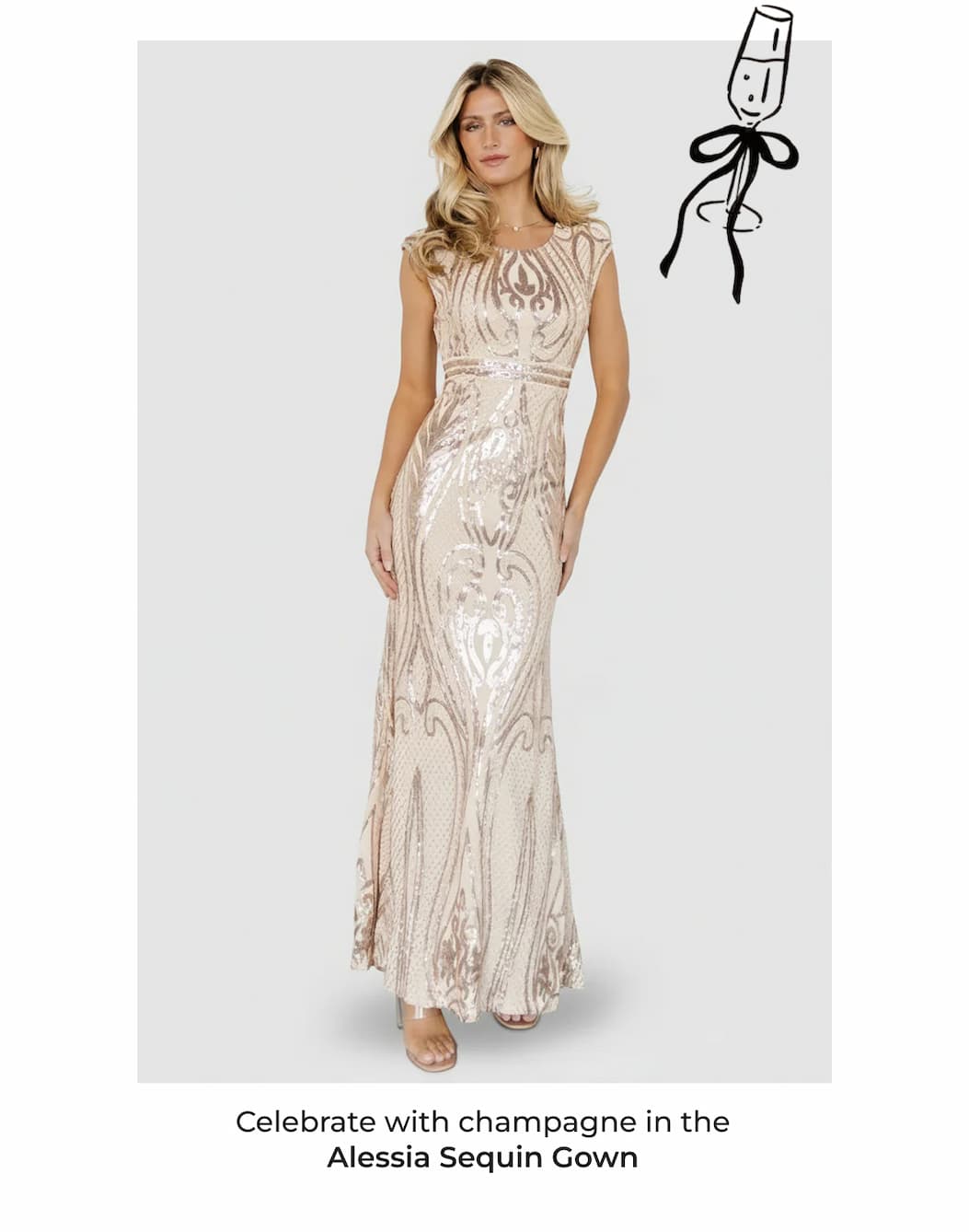 Alessia Sequin Gown