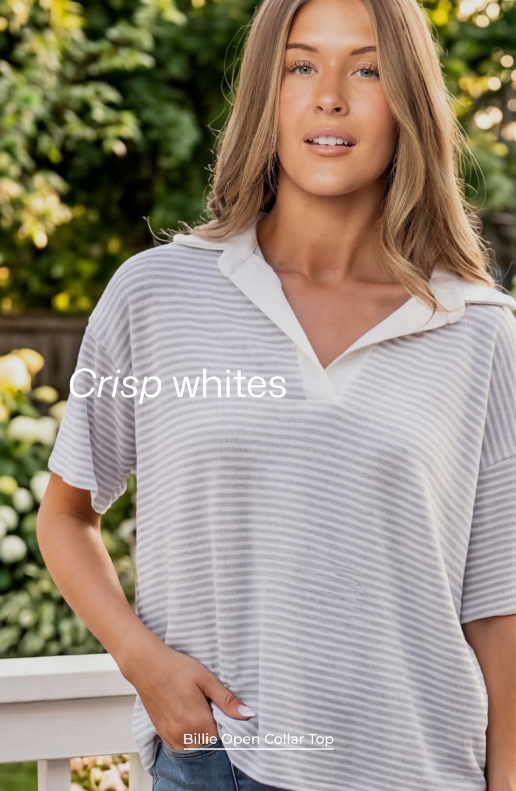 Billie Open Collar Top
