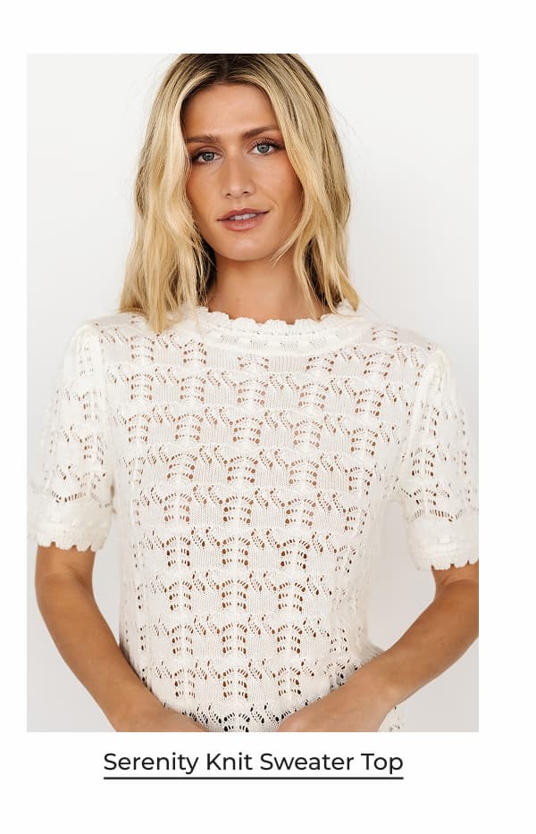 Serenity Knit Sweater Top
