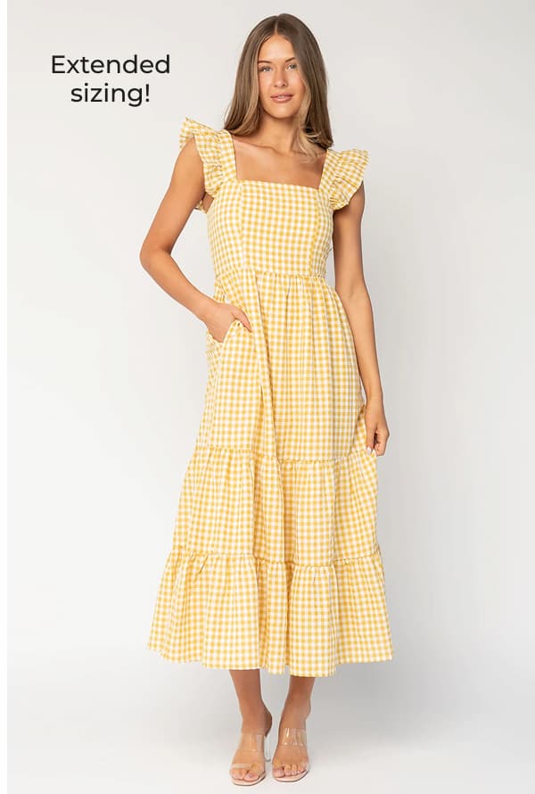 Campbell Gingham Maxi Dress