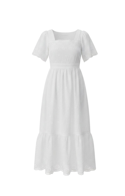 Maddy Eyelet Midi Dress