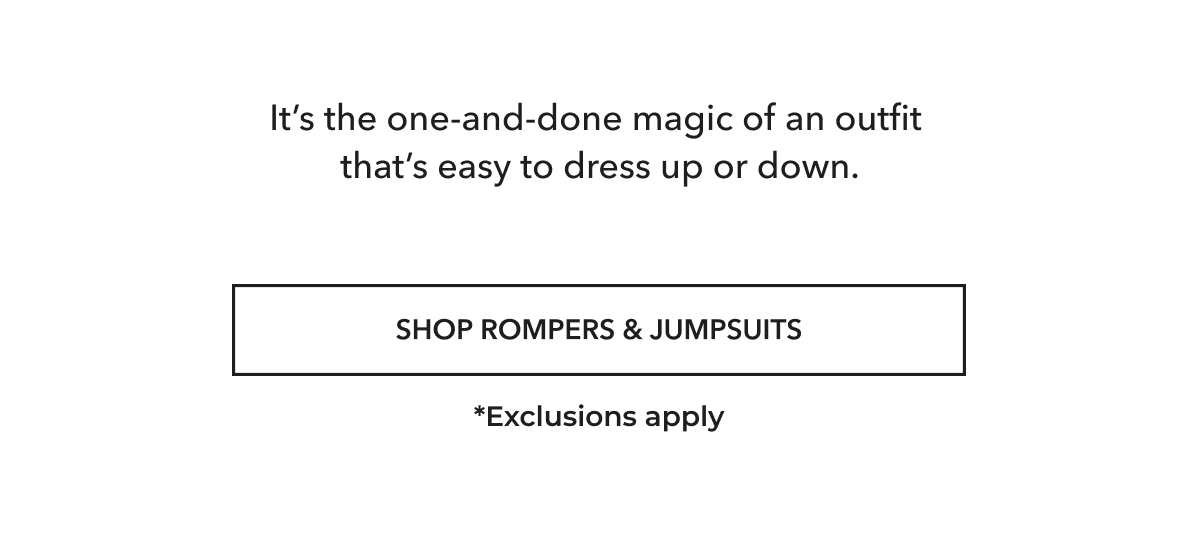 Shop Rompers + Jumpsuits