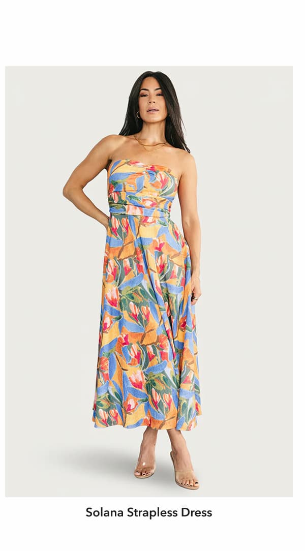 Solana Strapless Midi Dress