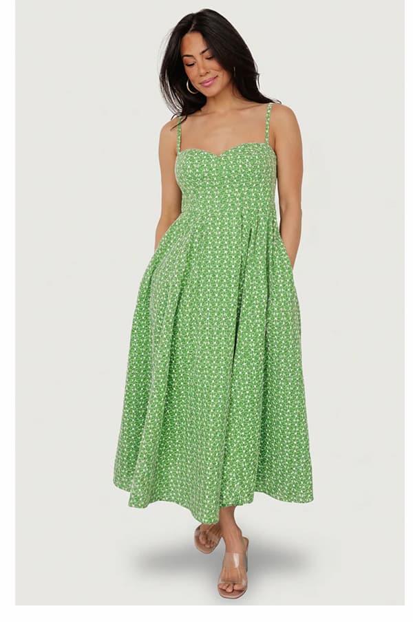 Gracelyn Embroidered Sweetheart Dress