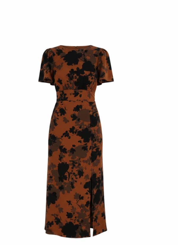 Lenni Midi Dress | Espresso Print