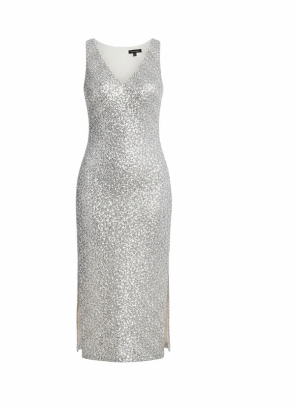 Marissa Sequin Midi Dress | Champagne