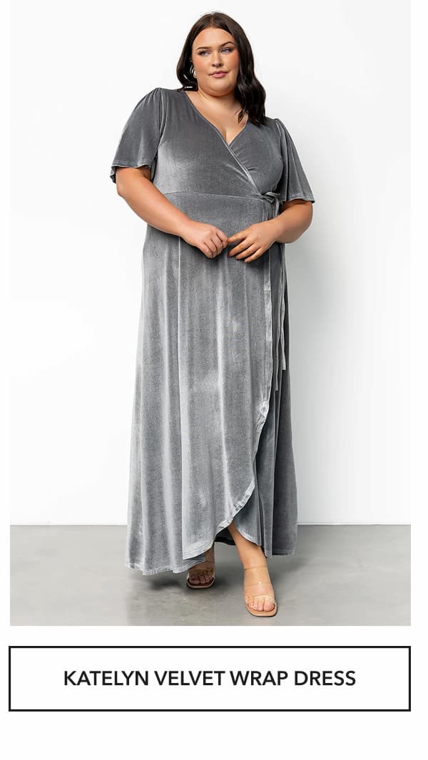 Katelyn Velvet Maxi Wrap Dress