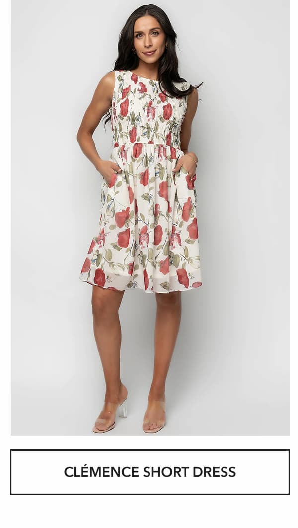 Clémence Smocked Short Dress