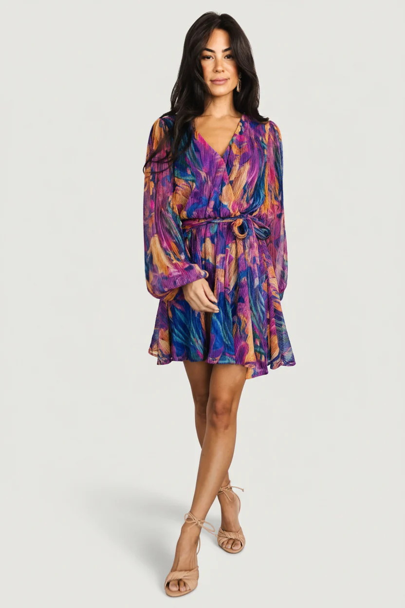 Image of Rev Mini Dress | Blue Multi