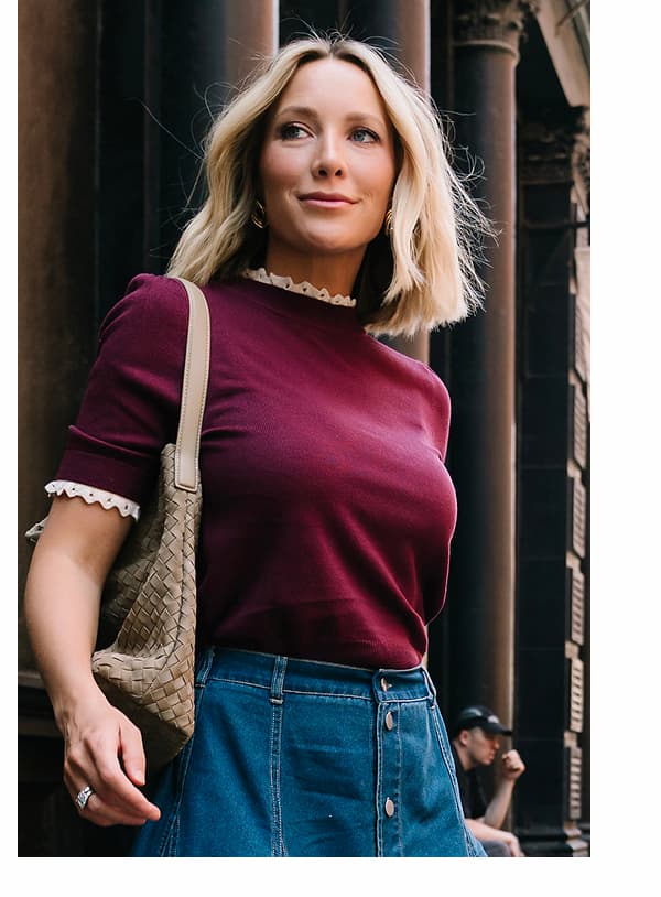 Adeline Sweater Top | Wine