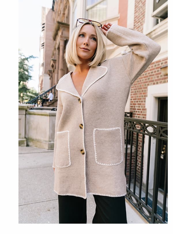 Beatrice Button Cardigan | Taupe