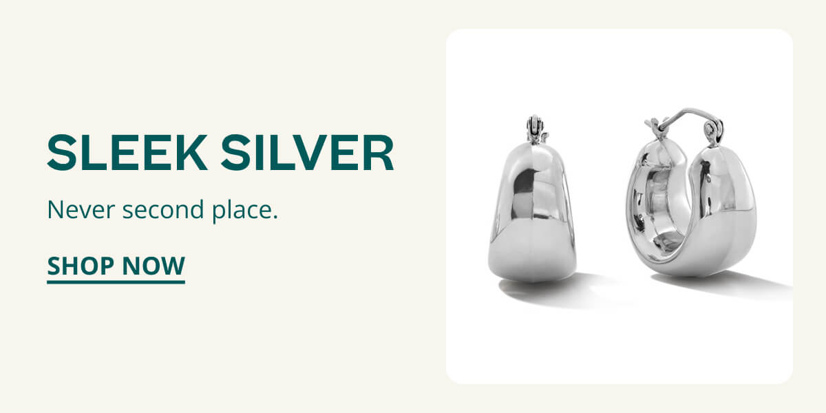 Sleek Silver. Never Second Place. Click here to Shop Now
