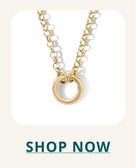 14K Gold Plated Charm Holder Rolo Chain. Click to SHOP NOW.