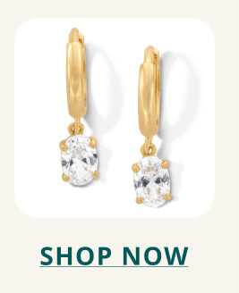 14K Gold Plated Birthstone Huggie Hoops. Click to SHOP NOW.