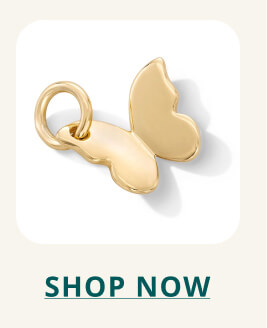 14K Gold Plated Butterfly Necklace Charm. Click to SHOP NOW.