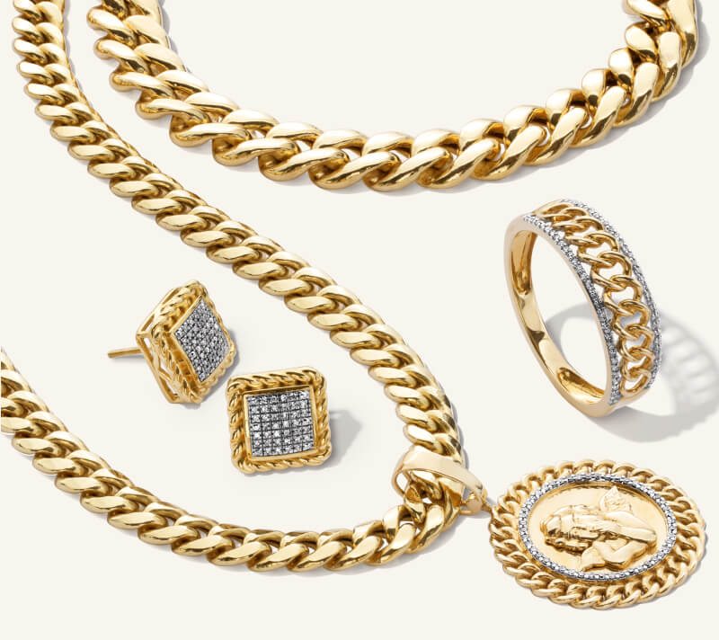 Collection of gold jewelry