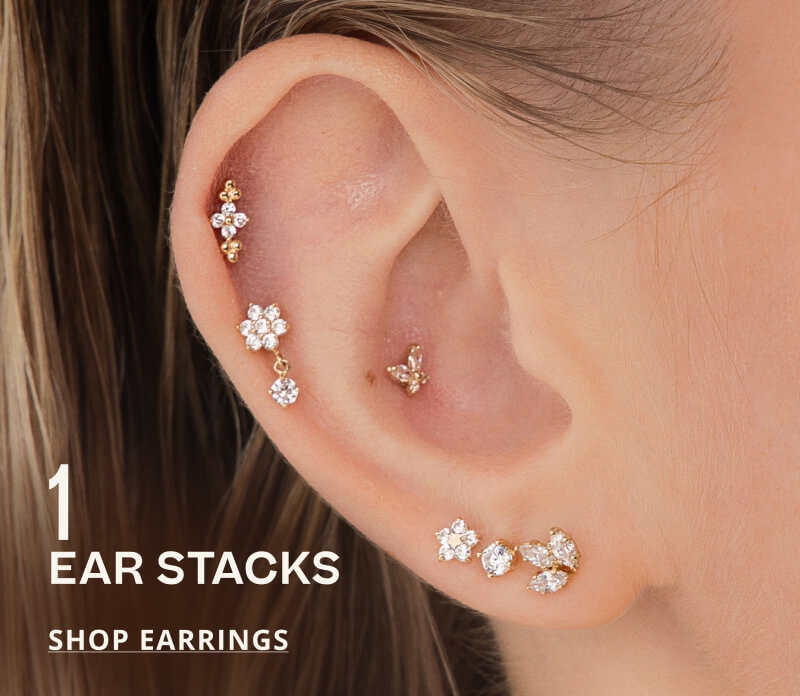 1. Ear stacks. Click here to SHOP EARRINGS.