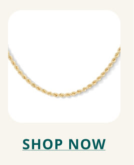 10K Gold Bonded Diamond Cut Rope Chain. Click to SHOP NOW.