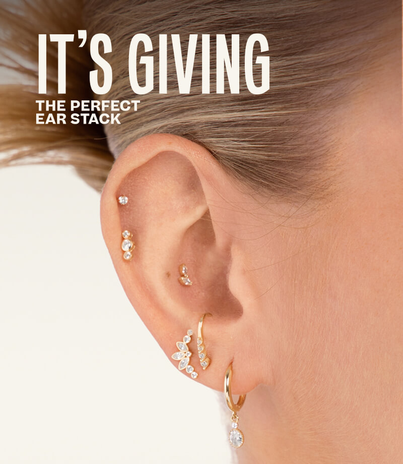 It's giving the perfect ear stack.