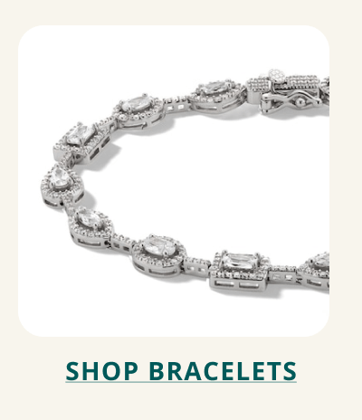 Silver and diamond bracelet. Click here to shop bracelets