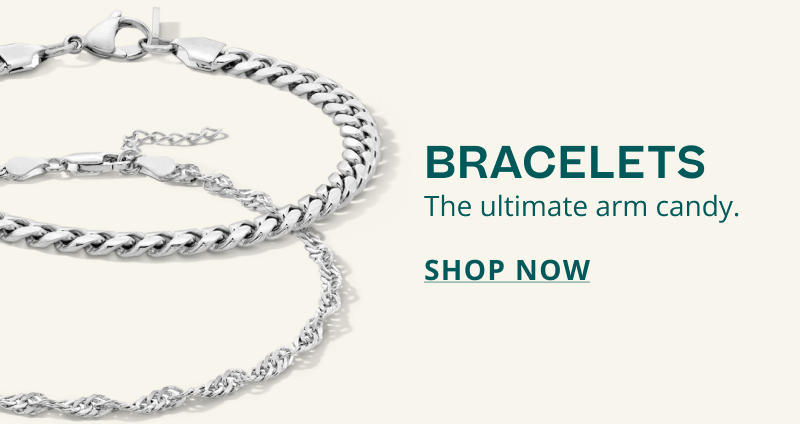 Chain and link silver bracelets. Bracelets. The ultimate arm candy. Click here to shop now