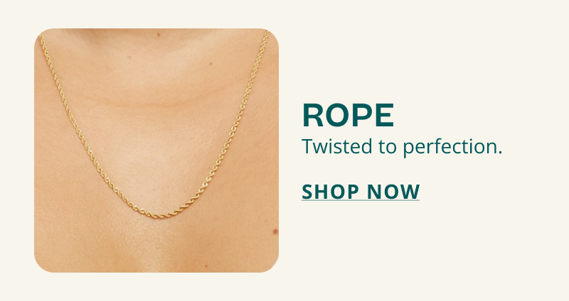 Silver and gold rope chain necklaces. Rope. Twist, shine, repeat. Click here to shop now