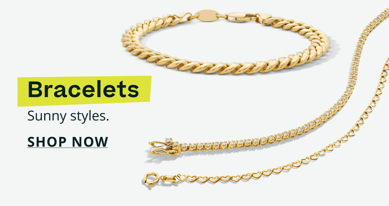 Different style and patterned gold bracelets. Bracelets. Sunny styles. Click here to shop now